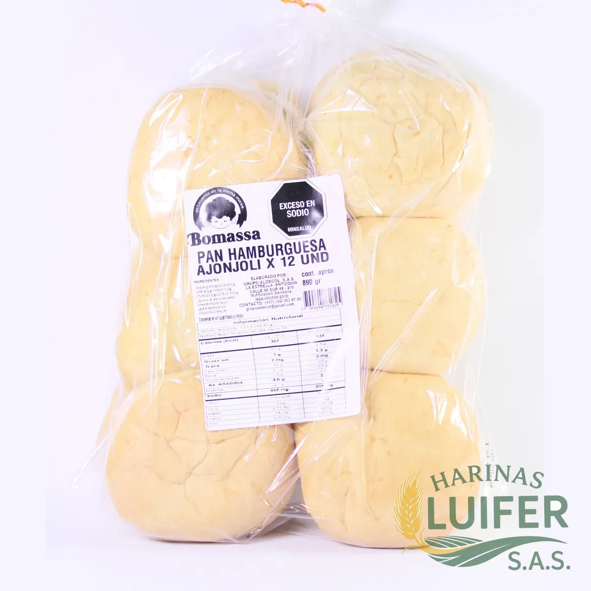 Pan Ham Ajonjoli Bomassa X 12